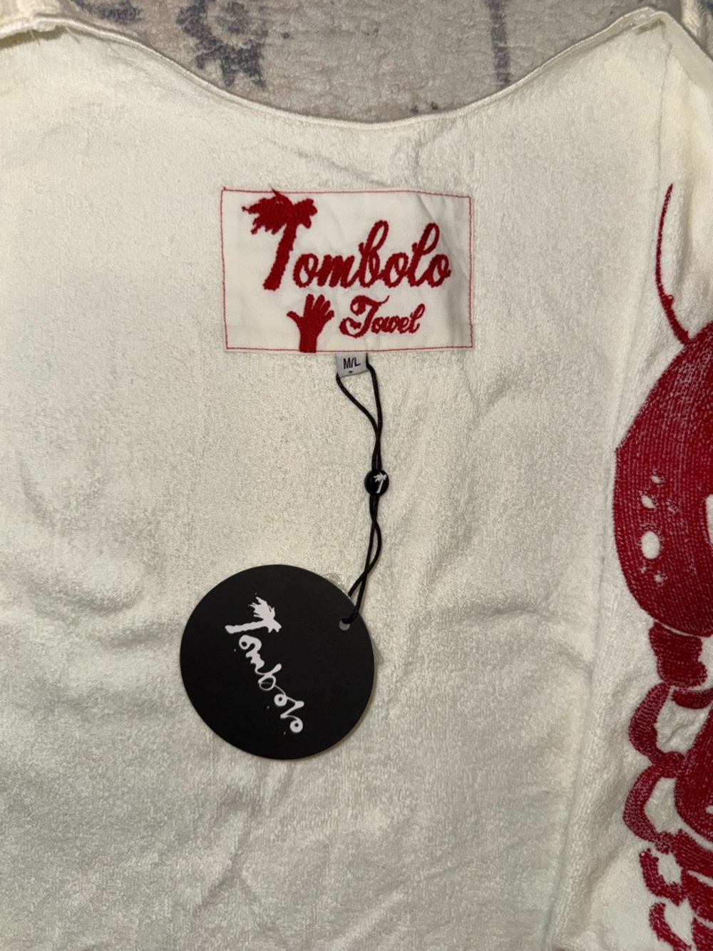 NWT Tombolo Women's 'Better Half' Hand Towel Top Size M/L - Picture 2 of 5